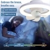 Socket Fan Light Small Ceiling Fan with Light and Remote 360° Rotating LED Ceiling with 3 Wind Speeds - 4 of 4