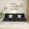 vidaXL 2-Seater Sofa Bed Black Velvet - 2 of 4