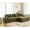 TiramisuBest Oversized Corduroy L Shaped Sofa  Modular sofa Left Chaise Eight Pillows Two Piece Corner Couch - 2 of 4