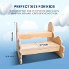 Motherly Haven Wooden 2-Step Toddler Stool – Dog Design, Anti-Slip Bathroom & Potty Training Step for Kids’ Safety and Independence - 4 of 4