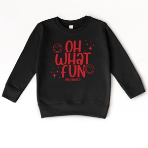 SmileyWorld Oh What Fun - Toddler Graphic Sweatshirt and Youth Graphic Sweatshirt - 1 of 4