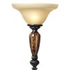 Kathy Ireland Sonnett Vintage Rustic Torchiere Floor Lamp 72" Tall Bronze Faux Marble Alabaster Glass Shade for Living Room Bedroom Office House Home - 3 of 4