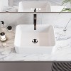 Modern Ceramic Bathroom Sink - High-Gloss Stain & Scratch Resistant Surface, Space-Saving Design with Flexible Faucet Options - 4 of 4