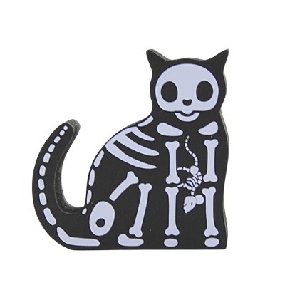 Cats Meow Village 3.5" Casper Skelocat Mouser Halloween Black Cat  -  Decorative Figurines
