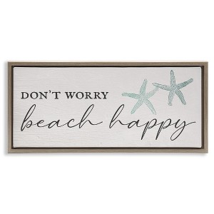 Stupell Industries Don't Worry Beach Happy, 31" x 14" - 1 of 4