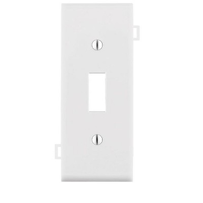 Leviton White 1 gang Thermoplastic Nylon Toggle Wall Plate 1 pk (Model No. 905-0PSC1-00W)