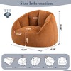 Gericco 47" Giant Bean Bag Chair for Adults - Comfy Plush Shell Soft Accent Chair, Oversized Cozy Lounge Floor Sofa Reading Chair - 2 of 4