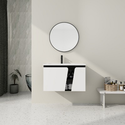 Vynxaria 32' Floating Wall-Mounted Bathroom Vanity With Single Sink,& Soft-Close Cabinet Door