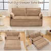 59.5" Chenille 2-in-1 Sofa Bed with Storage Pocket and USB/Type-C Charging Ports - 2 of 4