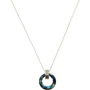 Pavilion Gift Company - Bermuda Blue Cosmic - Rhodium Austrian Element Necklace - Necklaces - 1 of 4
