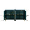 60" Wood TV Stand with Storage Cabinet and Adjustable Shelves, Modern Media Console Table with 4 Doors for Living Room Hallway Entertainment Center - 3 of 4