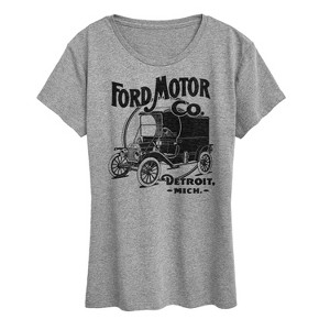 Women's - Ford - Model T Delivery Car 1911 Detroit Michigan with Logo Short Sleeve Graphic T-Shirt - 1 of 4