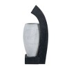 Okak Minimalism Water Fountain with Vase Design, Outdoor Fountain with Inner Water Pump, Waterfall Fountain for Indoor or Outdoor Use, Black+White - 2 of 4