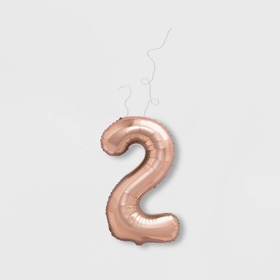 "2" Foil Balloon Rose Gold - Spritz™