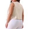 Agnes Orinda Women's Plus Size Sleeveless V-neck Button Down Fashion Vests - 4 of 4