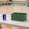 Aoibox Small Woven Rope Storage Baskets Green 4 Pack Mini Decorative Closet Organizer for Towels Baby Nursery Shelf - 3 of 4