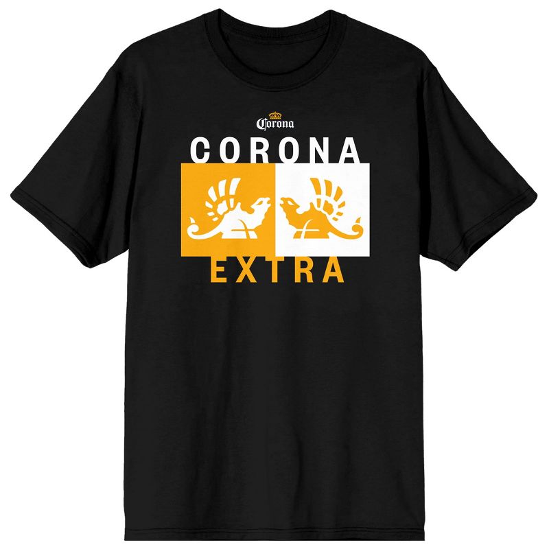 Corona Gold Griffin Icons Men's Black T-Shirt, 1 of 4