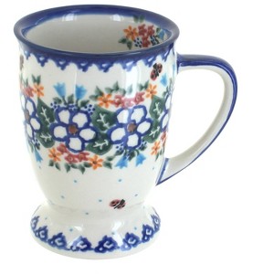 Blue Rose Polish Pottery 49 Vena Pedestal Coffee Mug - 1 of 1