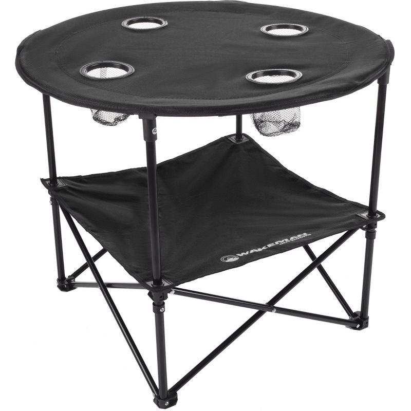 Wakeman Outdoors Folding Camping Table, Black, 5 of 8