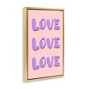 Stupell Industries Love Bubble Lettering Floating Frame Canvas Art - 2 of 4