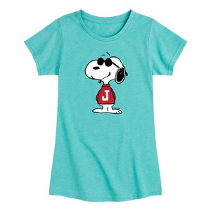 Girls' - Peanuts - Joe Cool Pose Short Sleeve Graphic T-Shirt - 1 of 3