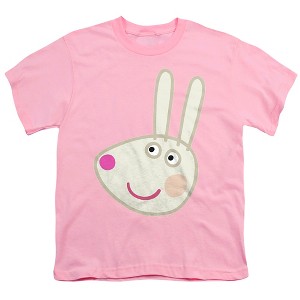 Peppa Pig Rebecca Rabbit Face Kids T Shirt For Youth  Pink  X Large - 1 of 4