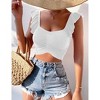 Womens Sleeveless Halter Crop Top Knit Sweater Vest Ribbed Camisole Tank Tops - 3 of 4