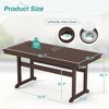 Arceso 66'' Outdoor Dining Table with Umbrella Hole, HDPS Patio Table - 2 of 4