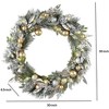 Red Co 30-in Artificial Christmas Wreath Decorated LED Lights Battery Silver/Gold - 3 of 4