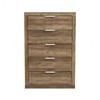 Galano Harlowin 5-Drawer Chest of Drawers (46.4 in. × 16.2 in. × 30.7 in.) in Dusty Gray Oak, Knotty Oak, Dark Gray Oak - 2 of 4