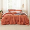 BAGOKIE 4-Piece Pinch Pleat Striped Bed in a Bag Comforter Set for All Season - 2 of 3