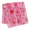 CTM Women's Valentine's Day Heart Print Holiday Lightweight Scarf - 2 of 4