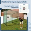 10x10x10 Ft Golf Cage Net with Frame, Freestanding Golf Hitting Cage Net with Netting Enclosure Target Cloth and Swing Practice Mat for Indoor Outdoor - 4 of 4
