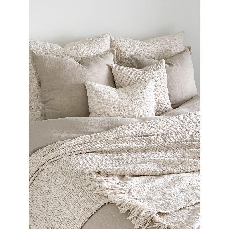 Cozy Cotton White Boucle Lumbar Pillow 14x20, 3 of 9