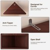 Tall Corner Storage Cabinet with Tempered Glass Doors, Barn Doors, and Adjustable Shelves - 4 of 4