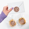 Big Dot of Happiness Mocha Brown Wedding Envelope Seal Stickers, Round Circle Stickers to Seal Cards, Announcement Envelope Seals - 120 Count - 4 of 4