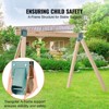 VEVOR A-Frame Middle Swing Set Brackets, Heavy Duty Carbon Steel Swing with Mounting Hardware, DIY Swing Bracket Swing Kit, Green (2 Pcs) - 3 of 4