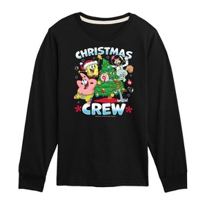 Boys' - SpongeBob SquarePants - Christmas Crew Long Sleeve Graphic T-Shirt - 1 of 4