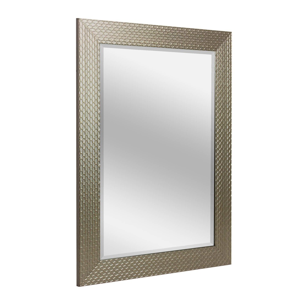 Photos - Wall Mirror 31.5" x 43.5" Champagne Honeycomb Frame Mirror - Head West