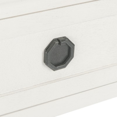 Allura Distressed White Wood 2-Drawer Console Table