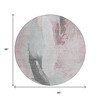 Blush And Gray Abstract Washable Indoor Outdoor Area Rug - 3 of 4