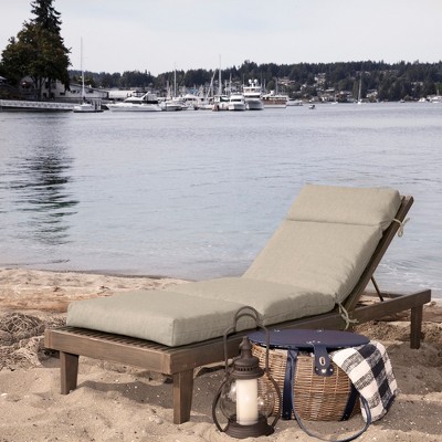 Natural Tan Recycled Olefin Outdoor Chaise Lounge Cushion