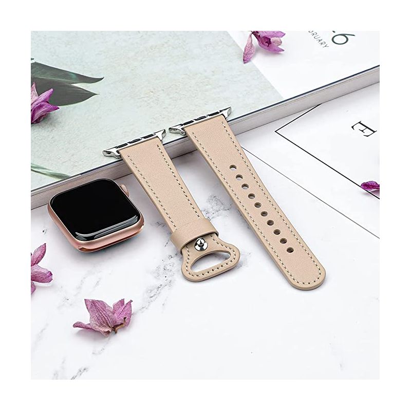 Worryfree Gadgets Leather Band for Apple Watch 38/40/41mm, 42/44/45mm iWatch Band Series 8 7 6 5 4 3 2 1 & SE, 4 of 6