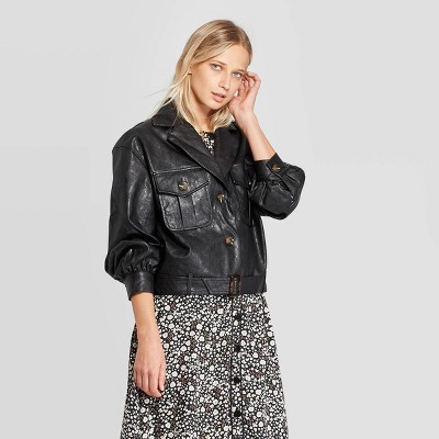 target faux leather jacket