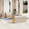 vidaXL Garden Sofa Set Beige, Cream White - 2 of 4