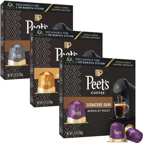 L'OR Barista Coffee Pods, Peet's Coffee Variety Pack - 30 Single-Serve  Capsules, Exclusively Compatible with L'OR BARISTA System, Brews 5 oz, 8  oz, 12