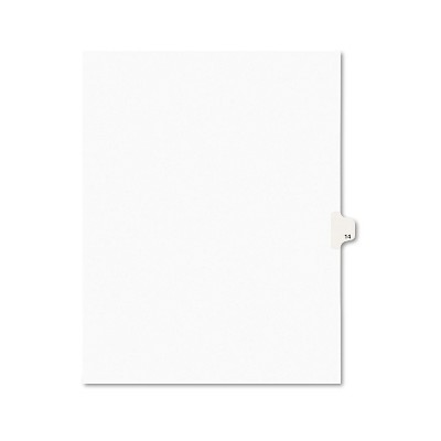 Avery-Style Legal Exhibit Side Tab Divider Title: 14 Letter White 25/Pack 11924