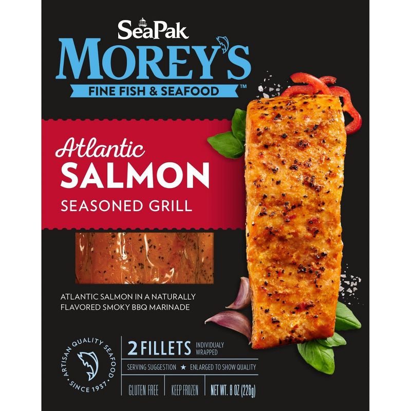 SeaPak Morey&#39;s Atlantic Salmon Seasoned Grill - Frozen - 8oz, 4 of 5
