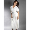 Jess by Meiko Women's Flutter Sleeve Waistband Midi Dress - 2 of 4