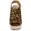 Allegra K Women's Espadrille Platform Heeled Wedges Sandals - 2 of 4